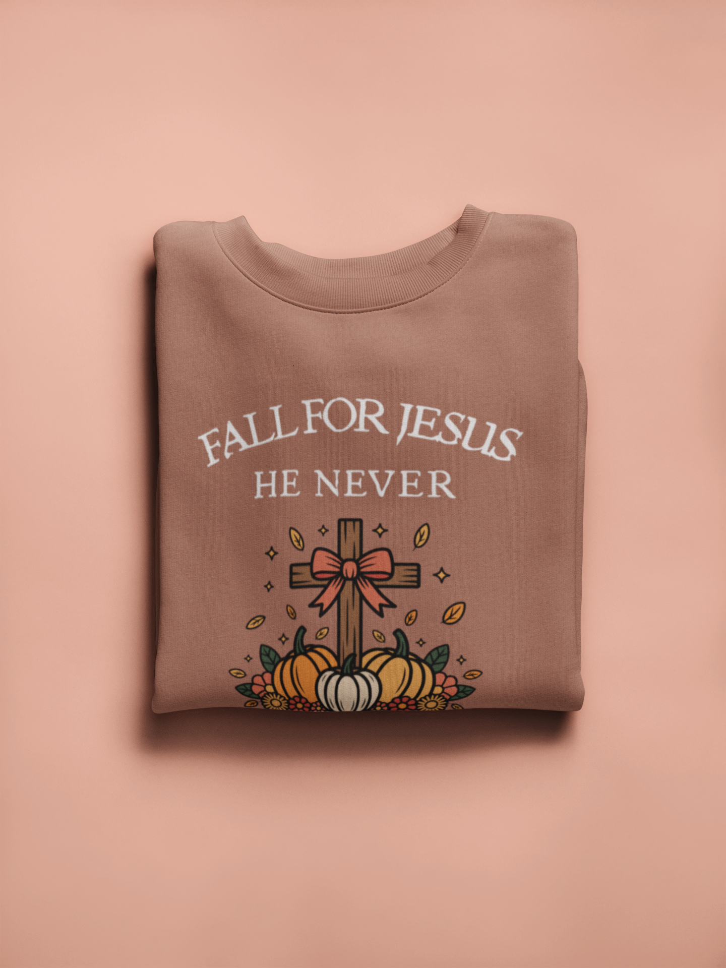 Crewneck sweatshirt fall for Jesus