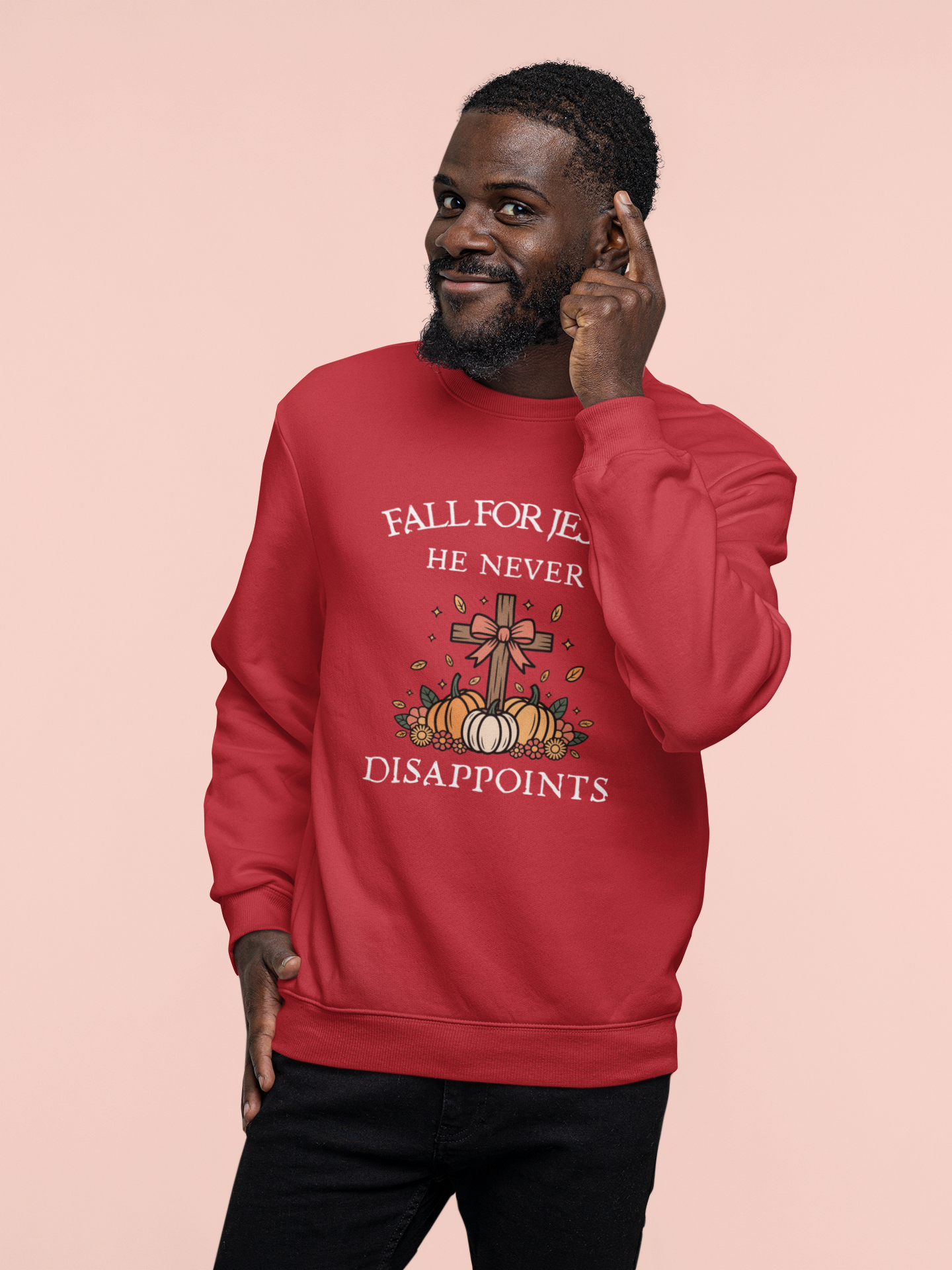 Crewneck sweatshirt fall for Jesus